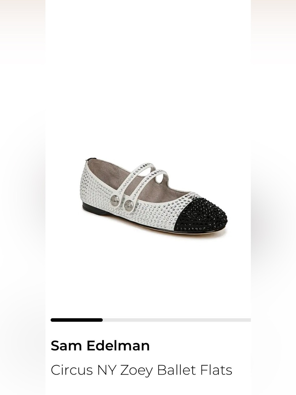 Circus by Sam Edelman Silver Crystal Mary Jane Flats